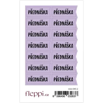 samolepka Fleppi Samolepky Školní - přednáška Barva samolepek: pastelově fialová