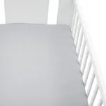 Jersey prostěradlo do postýlky New Baby 120x60 šedé