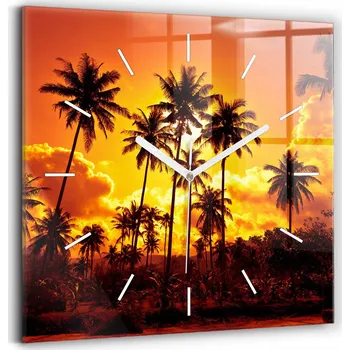 Hodiny Nástěnné hodiny Wallfluent oranžové 30 cm