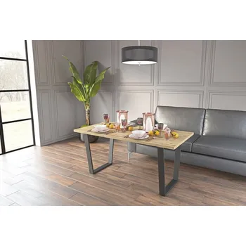 Jídelní stůl Jídelní stůl LOUISIANA 160 cm dub sonoma/černá