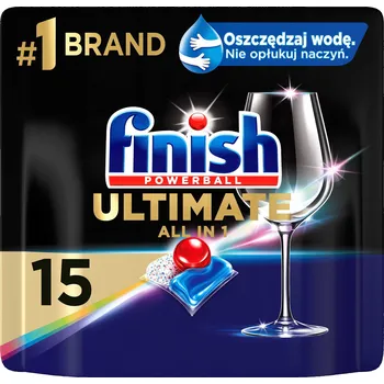 Tableta do myčky FINISH Kapsle Ultimate All-in-1 15 Pravidelné kusů
