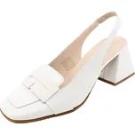 WONDERS Dámské letní lakované celokožené bílé lodičky H-6312 off Velikost: 41
