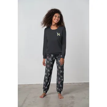 Dámské pyžamo Vamp - Hřejivé dámské pyžamo 17929 - Vamp ebony l
