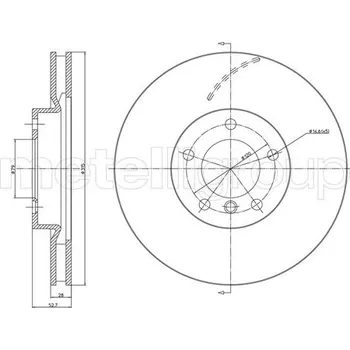 Brzdový kotouč Brzdový kotouč METELLI 23-1072C