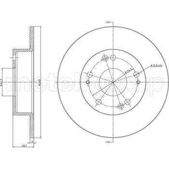 Brzdový kotouč Brzdový kotouč METELLI 23-1648C