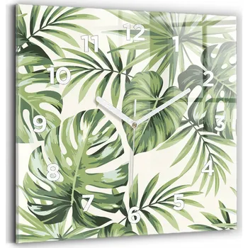 Hodiny Nástěnné hodiny Wallfluent, odstíny zelené, 30 cm