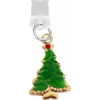 Záslepka proti prachu s přívěskem do Lightning konektoru pro Apple zařízení - vánoční stromek