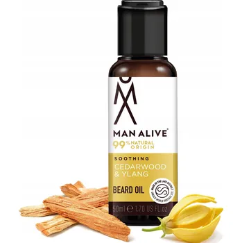 Péče o vousy MAN ALIVE Cedarwood Ylang olej na vousy 50 ml
