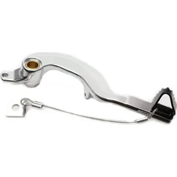 Brzdový pedál MOTION STUFF 83P-0671002 silver body, black steel fixed tip Pevný hrot z oceli YAMAHA WR 426 F 2001-2002