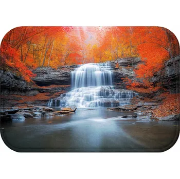 Koupelnová předložka Koupelnová předložka PROTISKLUZOVÁ ANTIBAKTERIÁLNÍ - VODOPÁD STROMY KÁMEN