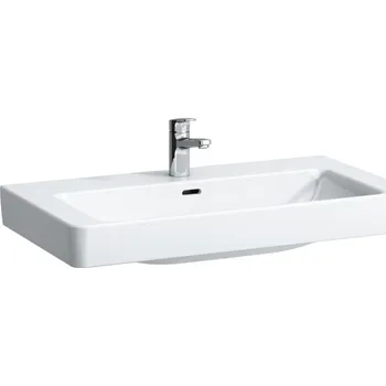 Umyvadlo LAUFEN PRO S - umyvadlo, broušená spodní část (H816965) Barva: Bílá LCC Active (LAUFEN Clean Coat Active), Provedení: s 3 otvory pro baterii