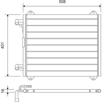 Kondenzátor, klimatizace VALEO 817570