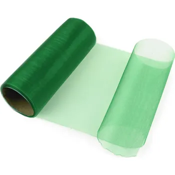 Stuha Organza / stuha střední lesk šíře 14,5 cm Varianta: 76 zelená pastelová, Balení: 9 m