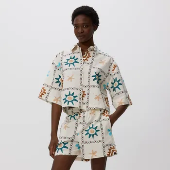 Dámské kraťasy Reserved - Bavlněné šortky - vícebarevná - 7407Y-MLC - 7407Y-MLC-XS