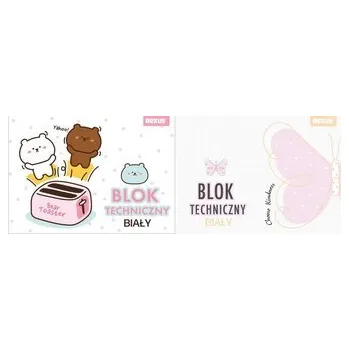 Set školních potřeb Blok techniczny A4/10K biały No name-dziewcz mix