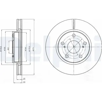 Brzdový kotouč Brzdový kotouč DELPHI BG4304