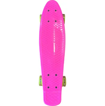 Pennyboard Pennyboard s LED kolečky, 56 cm PINK/YEL
