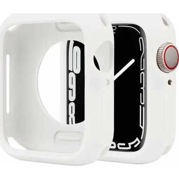 Pouzdro na mobilní telefon Ochranné silikonové pouzdro pro Apple Watch 38mm / 40mm - bílé