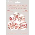 Dekorace smršťovací na vejce červené 12 ks