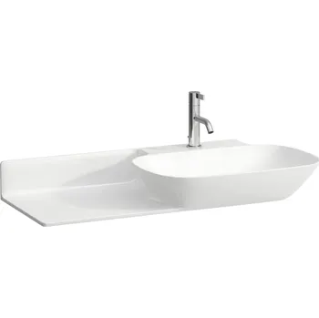 LAUFEN INO - umyvadlo do nábytku s poličkou vlevo (H813301) Barva: Bílá LCC (Laufen Clean Coat), Provedení: bez otvoru pro baterii