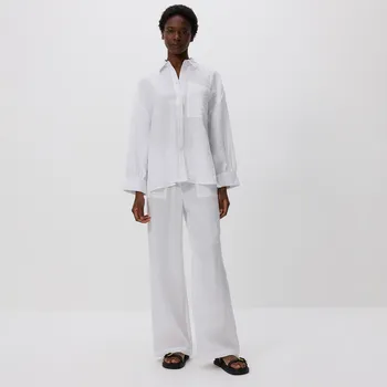 Reserved - Volné kalhoty s viskózou - bílá - YH520-00X - YH520-00X-XL