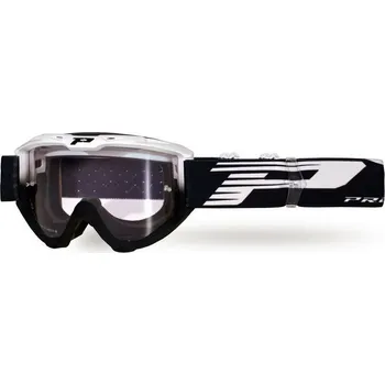 Motocyklové brýle Brýle Progrip 3450 TR - bílo-černé se sklem 3210 PG3450TR-1/2