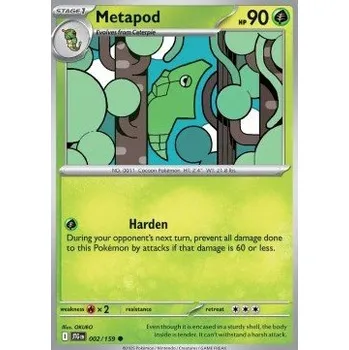 Sběratelská karetní hra Pokémon JTG 002/159 Metapod - Journey Together Stav: Near Mint, Verze: REVERSE HOLO