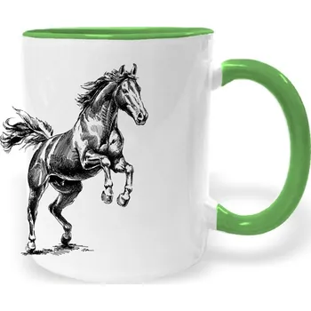 Hrnek - Kůň 2 Barva: Zelená