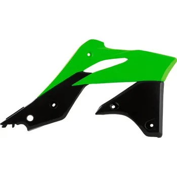spoilery chladiče Kawasaki, RTECH (neon zelené-černé, pár) R-CVKXFVFNR13