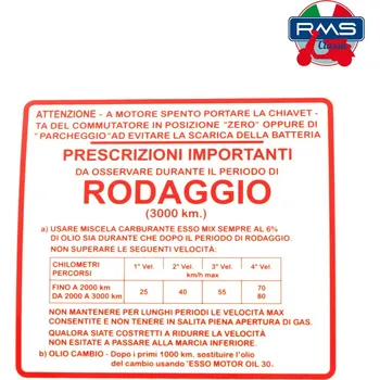 Štítek RMS 142721030 červená "Rodaggio" 142721030