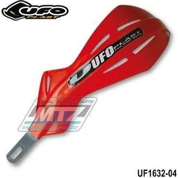Bástry (kryty páček) s výztuhou UFO ALU-BRUSH včetně montážního kitu pro řidítka o průměru 22mm - červené UF1632-04