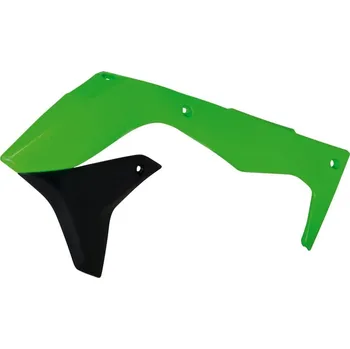 spoilery chladiče Kawasaki, RTECH (zeleno-černé, pár) KAWASAKI KX 450 F 2016-2018