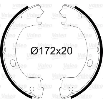 Brzdová čelist Sada brzdových čelistí, parkovací brzda VALEO 564057