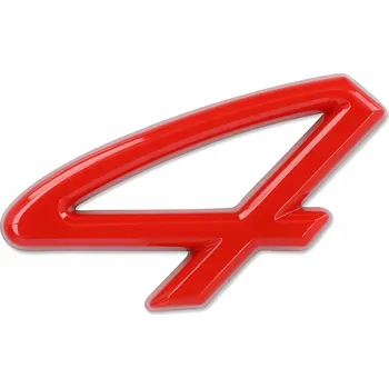 Elektrický zubní kartáček Emblém samolepicí znak PORSCHE 911 CARRERA 4, 3 x 1,8 cm, Červený