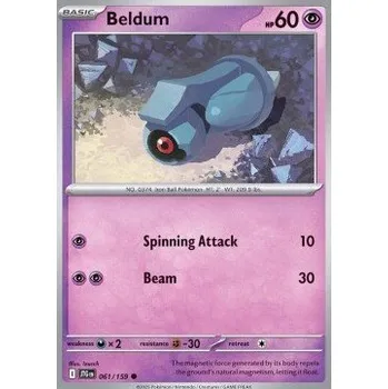 Karetní hra Pokémon JTG 061/159 Beldum - Journey Together Stav: Near Mint, Verze: REVERSE HOLO