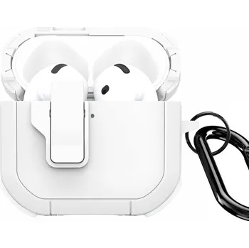 Pouzdro na mobilní telefon DUX DUCIS Pecp odolný obal s karabinou pro AirPods 4 - bílý