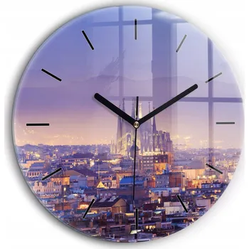 Hodiny Nástěnné hodiny Wallfluent fialové 60 cm