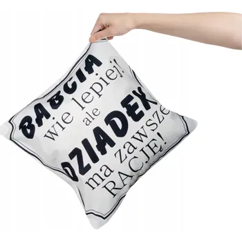 Povlak na dekorativní polštářek POVLEČENÍ NA POLŠTÁŘ 40x40 DÁREK KE DNI BABIČKY A DĚDEČKA POVLAK NA POLŠTÁŘEK