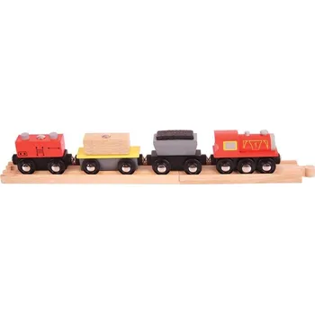 Vláček a vláčkodráha Bigjigs Rail Nákladní vlak + koleje