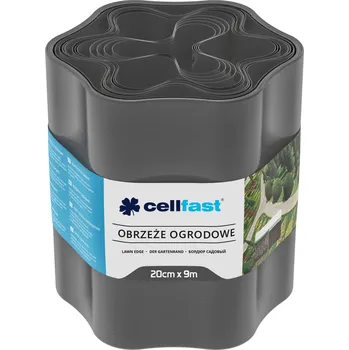 Zahradní obrubník Okraj zahradního trávníku 20 cm 9 m [grafit]