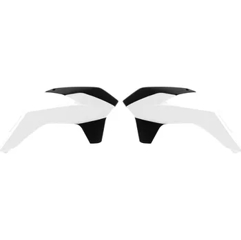 spoilery chladiče KTM, RTECH (bílo-černé, pár) KTM EXC-F 250 2014-2016