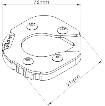 Prodloužení stojánku PUIG 20187N černý 20187N