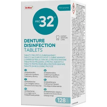 Tělový krém Dr. Max PRO32 Denture Disinfection Tablets 128 tablet