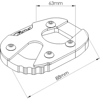 Prodloužení stojánku PUIG 20182N černý 20182N