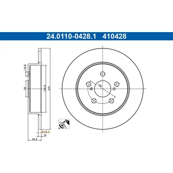 Brzdový kotouč Brzdový kotouč ATE 24.0110-0428.1
