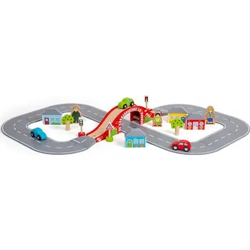 Vláček a vláčkodráha Bigjigs Rail Dřevěná silnice osmička
