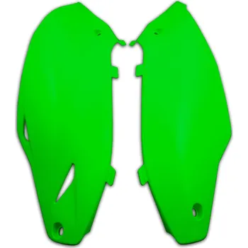 boční číslové tabulky Kawasaki, RTECH (zelené, pár) KAWASAKI KX 250 F 2013-2016