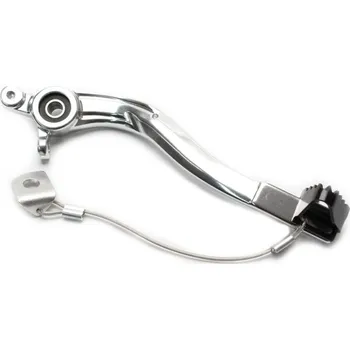 Brzdový pedál MOTION STUFF 83P-0930102 silver body, black steel fixed tip Pevný hrot z oceli KTM EXC-F 250 2017-2020