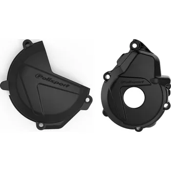 Sada krytu spojkového víka a krytu víka zapalování POLISPORT 90996 černá 90996