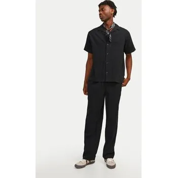 Pánská košile Jack & Jones Košile Luke 12255781 Černá Relaxed Fit XL
